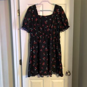 Shein-  Black dress with cherries- Shein size 4X= Size 20